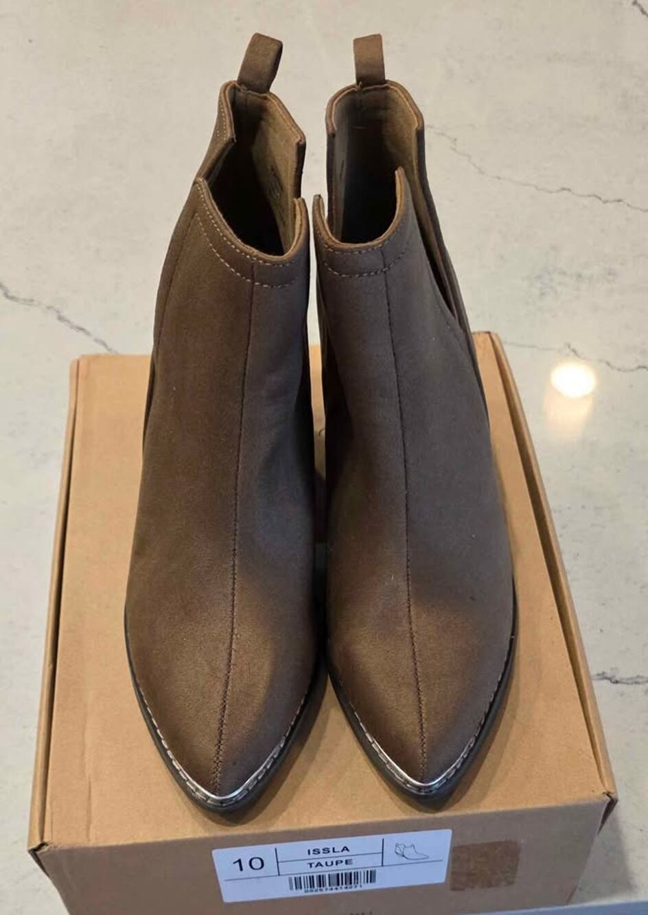 Journee Collection "Issla" Taupe Ankle Boots Size 10